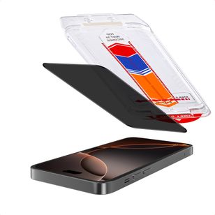 Accezz Gehard Glas Privacy Screenprotector + Applicator Apple iPhone 15 Pro Max