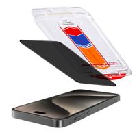 Accezz Gehard Glas Privacy Screenprotector + Applicator Apple iPhone 15 Pro