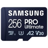 Samsung PRO Ultimate microSD - 256GB - inclusief SD adapter - UHS-I/U3/Full HD/4K UHD