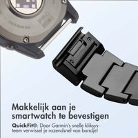 Accezz Mat Titanium bandje voor de Garmin Quickfit 26mm - Zwart