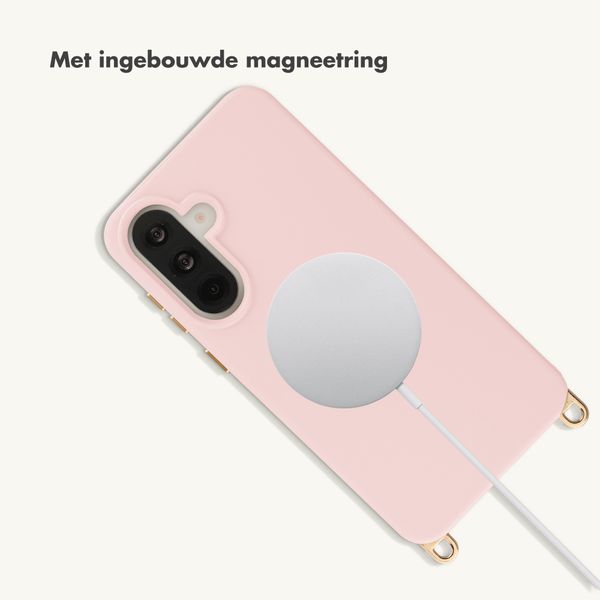 Selencia Rivièra MagSafe Backcover met afneembare haakjes Samsung Galaxy A37 (5G) - Sorbet Pink