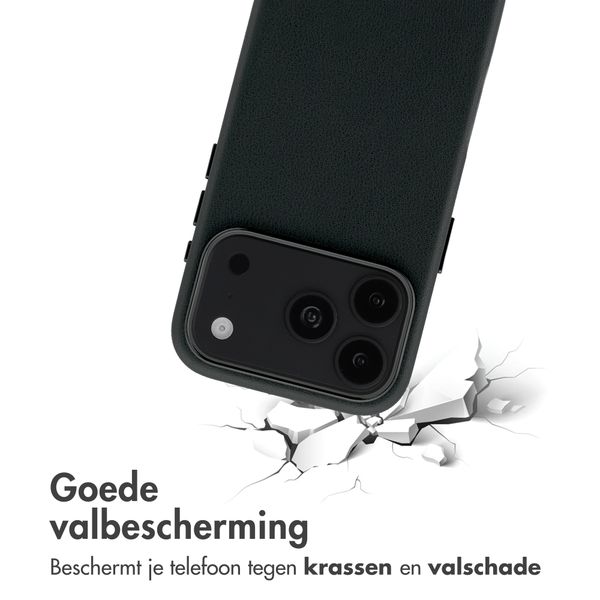 Accezz MagSafe Leather Backcover Apple iPhone 18 Pro / 17 Pro - Onyx Black