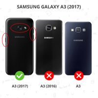 Accezz Wallet Softcase Bookcase Samsung Galaxy A3 (2017) - Zwart