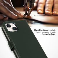 Selencia Echt Leren Bookcase Apple iPhone 15 Plus - Groen
