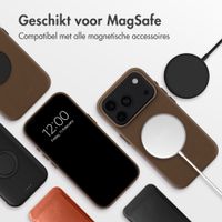 Accezz MagSafe Leather Backcover Apple iPhone 18 Pro / 17 Pro - Coffee Brown