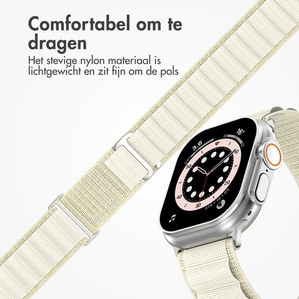 Accezz Nylon Alpine bandje Apple Watch | 38/40/41/42 mm - Sterrenlicht