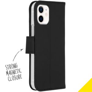 Accezz Wallet Softcase Bookcase iPhone 12 Mini - Zwart