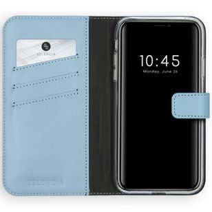 Selencia Echt Leren Bookcase Apple iPhone 11 - Air Blue