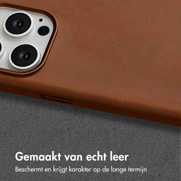 Accezz Vintage Leather Magsafe Backcover iPhone 15 Pro Max - Tabacco Cognac