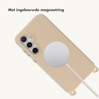 Selencia Rivièra MagSafe Backcover met afneembare haakjes Samsung Galaxy A55 (5G) / A35 - Milky Latte