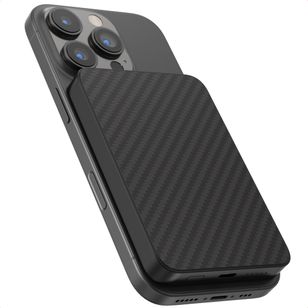 Accezz Kevlar Powerbank 5.000 mAh - MagSafe en Qi2 - Zwart