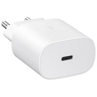 Samsung Originele USB-C naar USB-C kabel - 1 meter - 25 Watt + Originele Fast Charging Adapter USB-C Oplader - 25 Watt - Wit