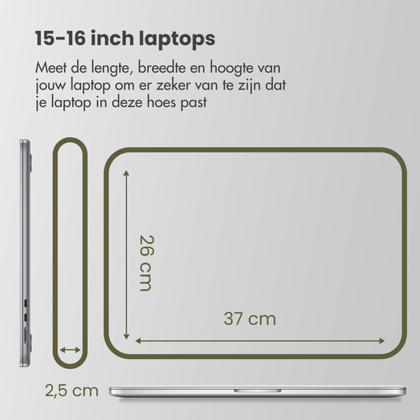 Accezz Laptophoes 15-16 inch - Laptopsleeve - Slate Gray