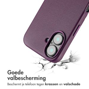 Accezz MagSafe Leather Backcover iPhone 16 - Heath Purple