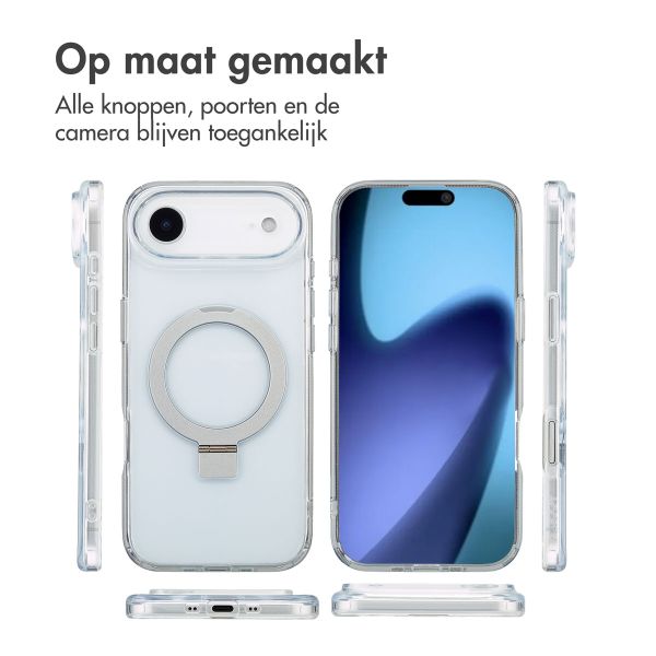 Accezz Ring Stand Backcover met MagSafe Apple iPhone 17 Air - Transparant