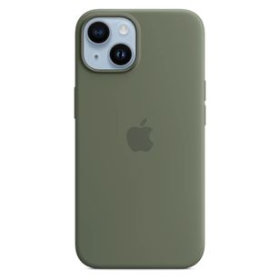Apple Silicone Backcover MagSafe Apple iPhone 14 - Donkergroen