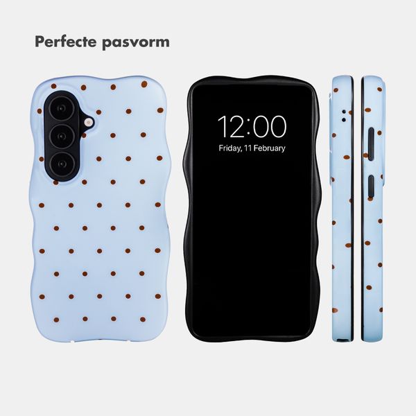 Selencia Vivid Wavy Backcover met MagSafe Samsung Galaxy S26 - Happy Dots Digital Sky