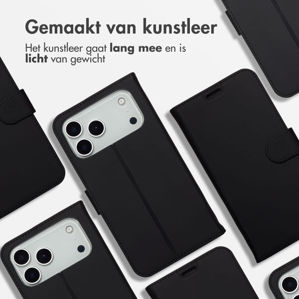 Accezz Wallet Softcase Bookcase Apple iPhone 17 Pro Max - Zwart