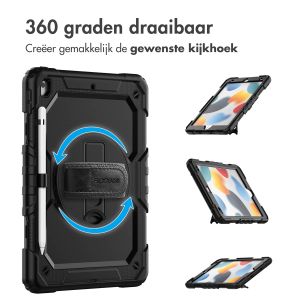 Accezz Rugged Backcover met schouderstrap iPad 9 (2021) 10.2 inch / iPad 8 (2020) 10.2 inch / iPad 7 (2019) 10.2 inch - Zwart