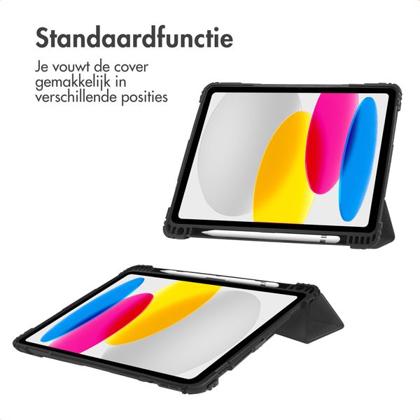 Accezz Rugged Trifold Bookcase Apple iPad 11 (2025) 11 inch A16 / iPad 10 (2022) 10.9 inch - Zwart