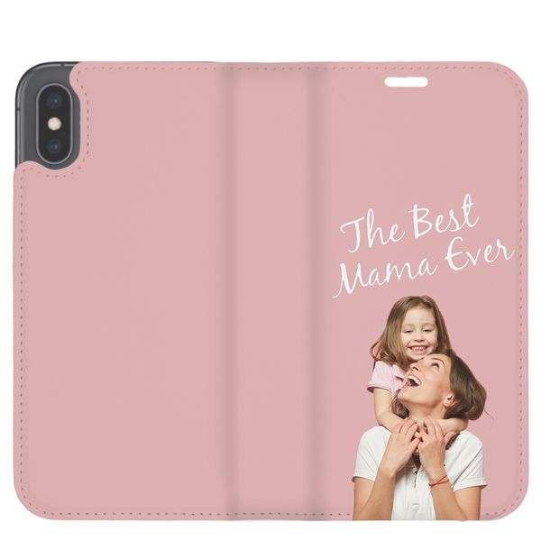 Ontwerp je eigen Compact gel bookcase hoes Apple iPhone X / Xs - Wit