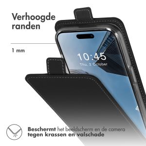 Accezz Flipcase iPhone 15 Pro - Zwart