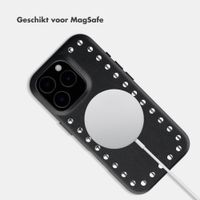 Selencia Studs Backcover met MagSafe Apple iPhone 16 Pro - Velvet Black