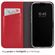 Selencia Echt Lederen Bookcase iPhone 16 Pro Max - Rood