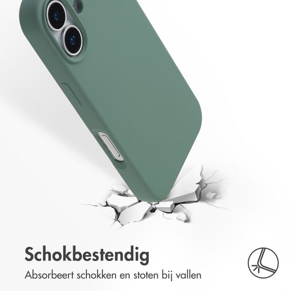 Accezz Liquid Silicone Backcover met MagSafe Apple iPhone 17 - Dark Green