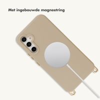 Selencia Rivièra MagSafe Backcover met afneembare haakjes Samsung Galaxy A34 (5G) - Milky Latte