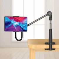 Fixed Relax tablet standaard - Verstelbaar - 360 graden draaibaar - Zwart