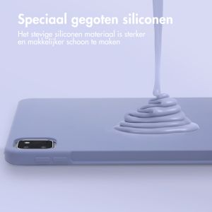 Accezz Liquid Silicone Backcover met penhouder iPad Pro 11 (2018/2020/2021/2022) - Lila