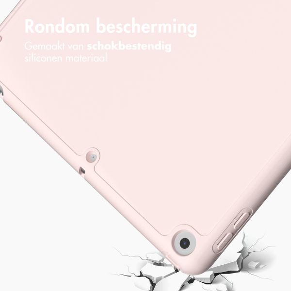 Accezz Smart Silicone Bookcase iPad 9 (2021) 10.2 inch / iPad 8 (2020) 10.2 inch / iPad 7 (2019) 10.2 inch - Roze