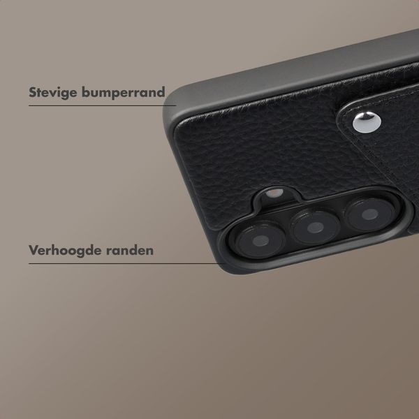 Selencia Riva Backcover met Pashouder Samsung Galaxy S26 - Zwart