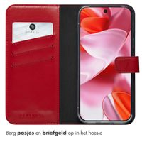 Selencia Echt Leren Bookcase Google Pixel 10 / 10 Pro - Red
