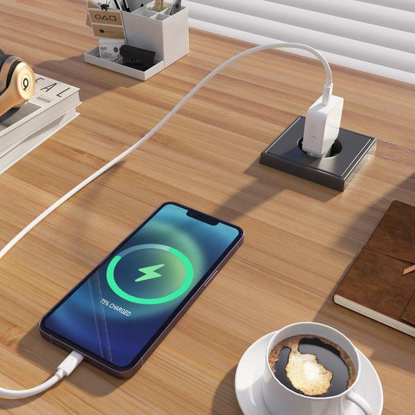 Accezz Ultra Slim GaN Oplader - USB-C - 20W - Wit