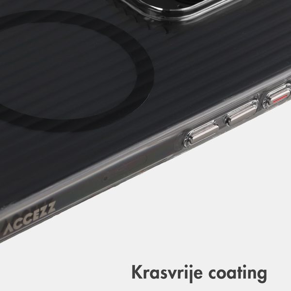 Accezz Lite Backcover met MagSafe | Fluted | Apple iPhone 16 Pro - Smokey Clear