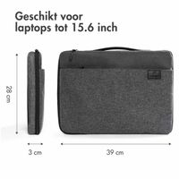 imoshion Laptop hoes 15-16 inch - Laptopsleeve met handvat - Geschikt voor laptops tot 15.6 inch - Grijs