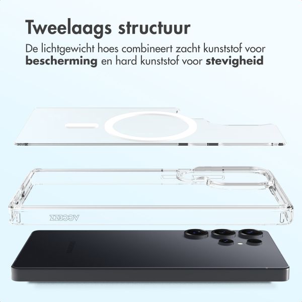 Accezz Xtreme Impact Backcover met MagSafe Samsung Galaxy S25 Ultra - Transparant