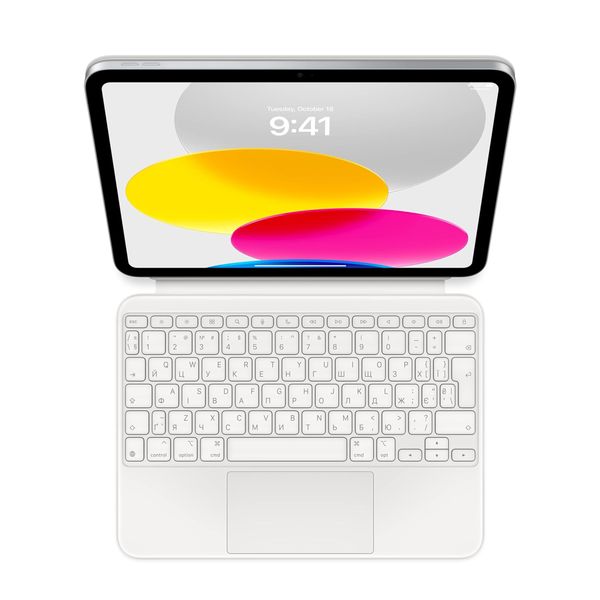 Apple Magic Keyboard Apple iPad 11 (2025) 11 inch A16 / iPad 10 (2022) 10.9 inch - ukrainian - Wit