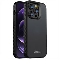 Accezz Rugged Frosted Backcover Apple iPhone 14 Pro - Zwart