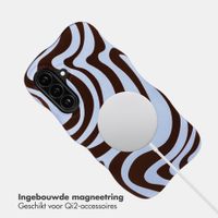 Selencia Vivid Wavy Backcover met MagSafe Samsung Galaxy A37 (5G) - Dream Swirl Chocolate