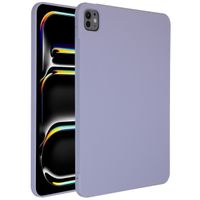 Accezz Liquid Silicone Backcover met penhouder Apple iPad Pro 11 (2024) M4 - Lila