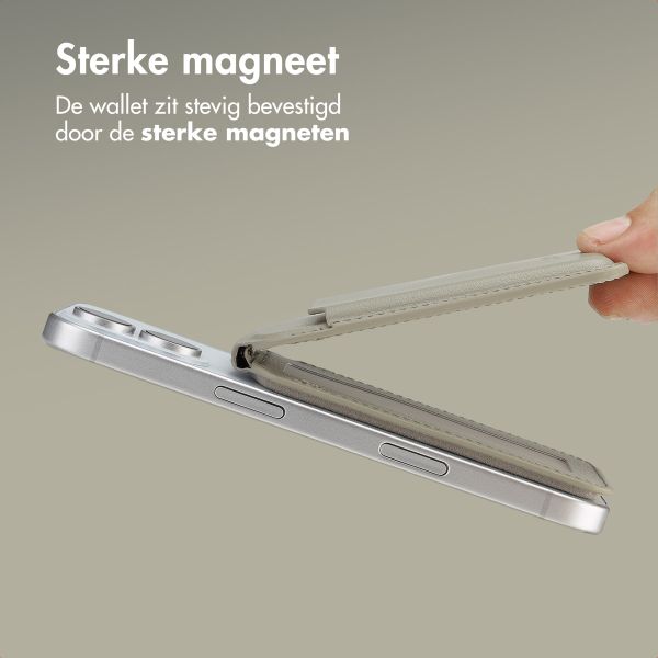 Accezz Leren Wallet met standaard voor MagSafe - Light Grey