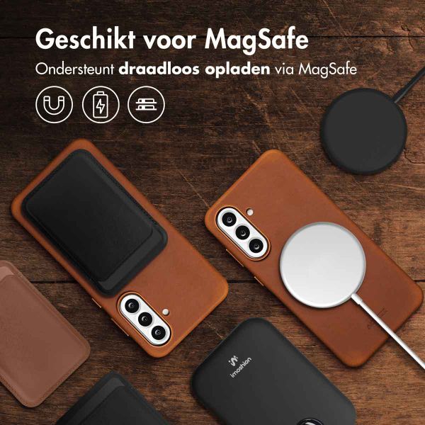 Accezz Vintage Leather Magsafe Backcover Samsung Galaxy A56 - Tabacco Cognac