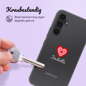 Gepersonaliseerd hoesje met hartje Samsung Galaxy A54 (5G) - Transparant