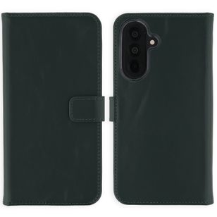 Selencia Echt Leren Bookcase Samsung Galaxy A37 (5G) - Groen
