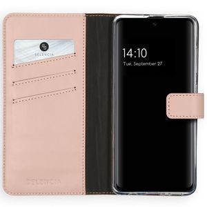 Selencia Echt Lederen Bookcase Samsung Galaxy A51 - Roze