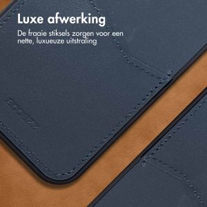 Accezz Premium Leather Card Slot Backcover Samsung Galaxy S22 Ultra - Donkerblauw