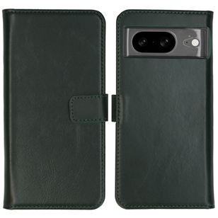 Selencia Echt Leren Bookcase Google Pixel 8 - Groen